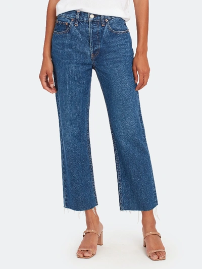 Shop Trave Vivienne Crop Straight Leg Jeans In Blue