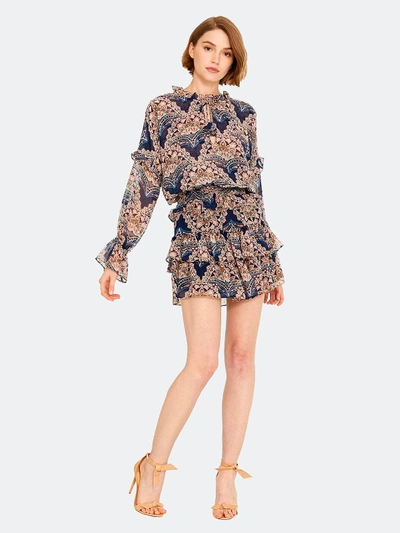 Shop Misa Lolita Long Sleeve Ruffle Mini Dress - L - Also In: M, Xs, S In Blue