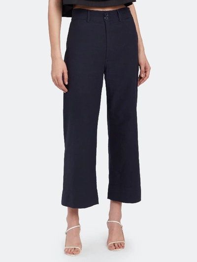 Shop Apiece Apart Classic High Rise Wide Leg Merida Pant In Black