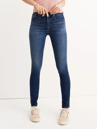 Shop Madewell High Rise Skinny Jean In Blue