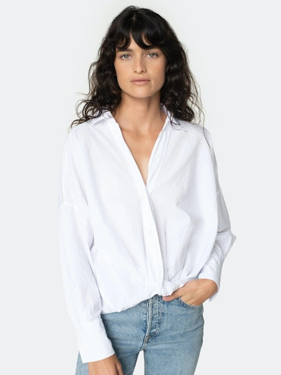Shop Stateside Poplin Twist Front Shirt In White