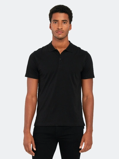 Shop Atm Anthony Thomas Melillo Classic Jersey Short Sleeve Polo Shirt In Black