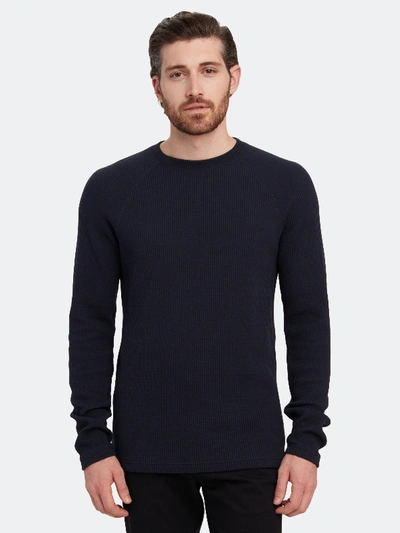 Shop Theory River Waffle Crewneck - S - Also In: Xxl, L In Blue