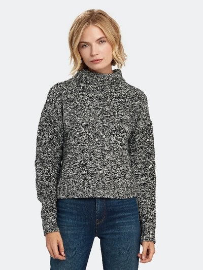 Shop Rebecca Minkoff Montana Marled Turtleneck Sweater - Xl In Black