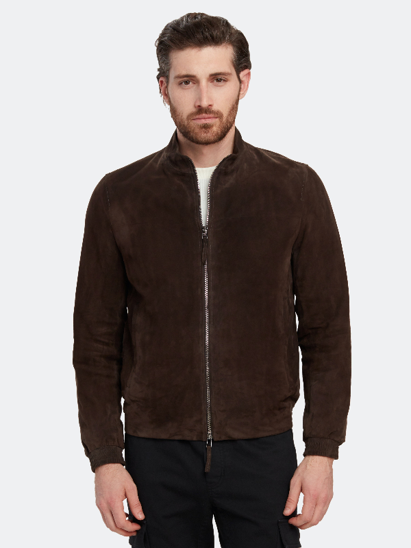 Theory Tremont Zip Front Jacket In Brown | ModeSens