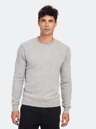 Shop Naadam Contrast Seam Crewneck Pullover Sweater - S - Also In: Xl, L In Grey