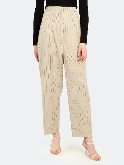 Shop Munthe Ed Straight Leg Pleated Pants In Brown