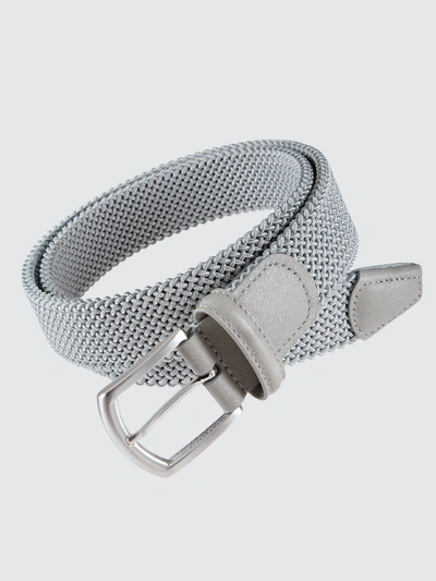 Shop Anderson's Andersons Tubular Woven Stretch Belt In Grey