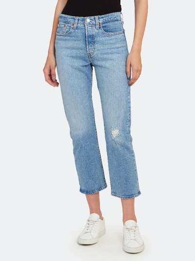 Shop Levi's Wedgie Fit High Rise Straight Leg Jeans In Blue