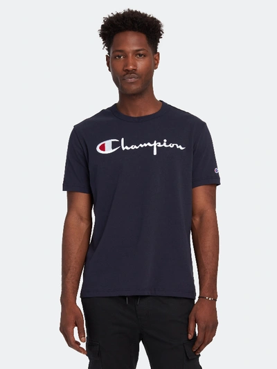 Shop Champion Short Sleeve Crew T-shirt - M - Also In: Xl, L In Blue