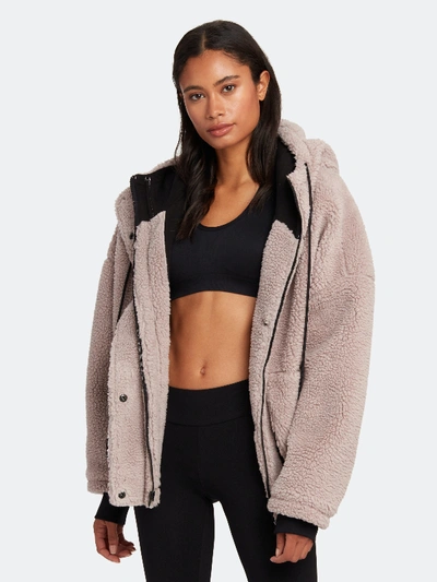 Shop Varley Montalvo Sherpa Faux Fur Coat - M - Also In: L In Pink