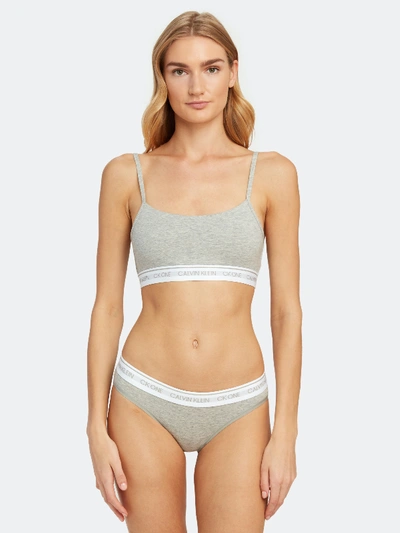 Shop Calvin Klein Underwear Ck One Unlined Bralette - Xs - Also In: L, Xl In Grey