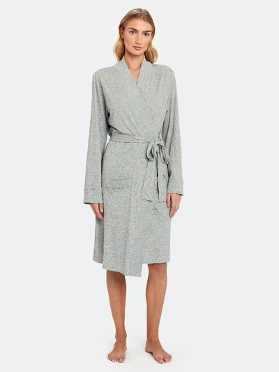 Shop Skin Odiana Pima Cotton Robe In Grey