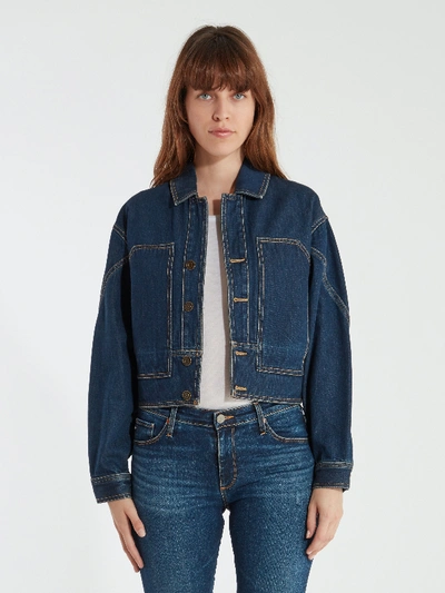 Shop Current Elliott The Brit Jean Jacket In Blue