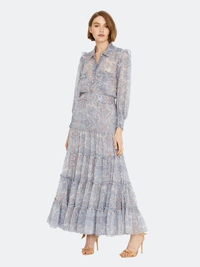 Shop Misa Aydeniz Tie Waist Maxi Dress - Xs - Also In: L, S In Blue