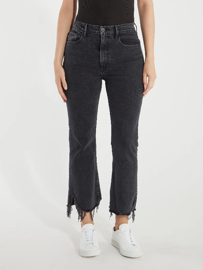 Shop 3x1 Empire High Rise Crop Flare Jeans In Black