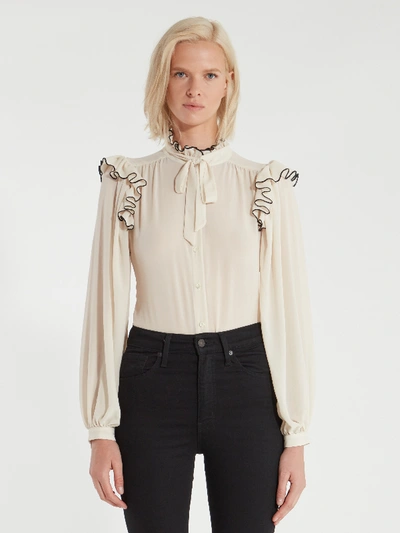 Shop Icons Objects Of Devotion The Silk Secretary Blouse - M - Also In: L, S In White