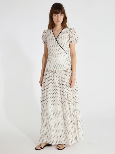 Shop Diane Von Furstenberg Breeze Silk Chiffon Maxi Wrap Dress - S In White