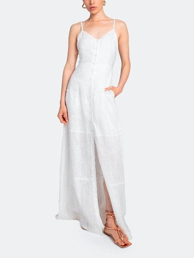 Shop A.l.c Alc Selita Linen Maxi Dress In White