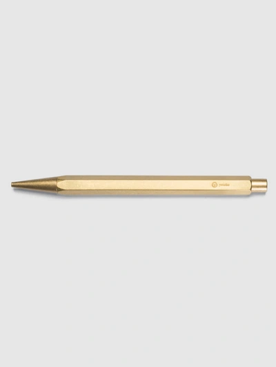 Shop Ystudio Classic Brass Sketching Pencil In Gold