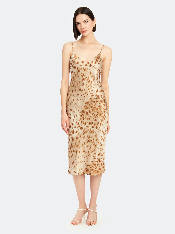 cheetah print silk dress