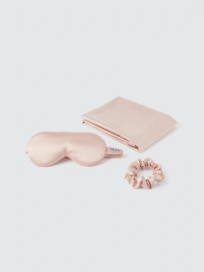 Shop Kitsch Satin Sleep Set In Pink