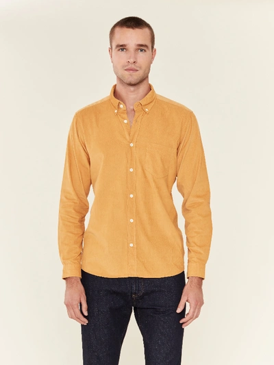 Shop Far Afield Field Long Sleeve Button Down Shirt - Xs - Also In: Xxl In Yellow