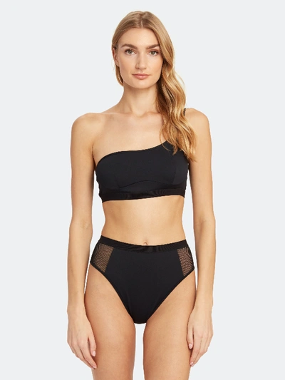 Shop Stella Mccartney Sporty Mesh High Waist Bikini Bottom - Xs - Also In: L, M, S In Black