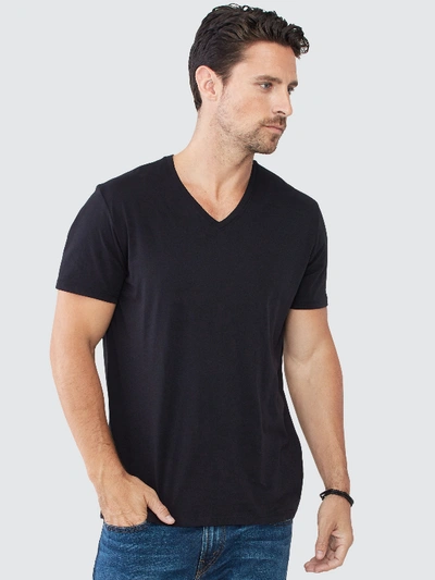 Shop Atm Anthony Thomas Melillo Jersey Short Sleeve V-neck T-shirt In Black