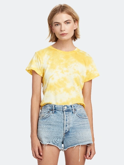 Shop Agolde Linda Boxy Crewneck T-shirt - Xl - Also In: S, M, Xs, L In Yellow