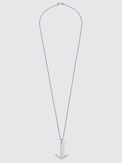Shop Miansai Anchor Necklace In Grey