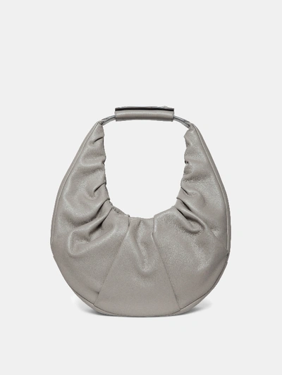 Shop Staud Soft Pleated Moon Bag In Grey
