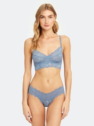 Shop Cosabella Never Say Never Cutie Low-rise Thong In Blue