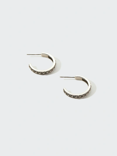 Shop Maple Hoop Star Earrings In Grey