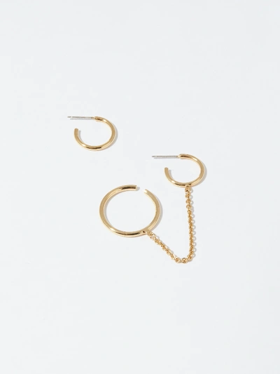 Shop Lady Grey Tether Earrings In Gold