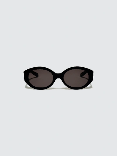 Shop Flatlist Sleek Oval Sunglasses In Black
