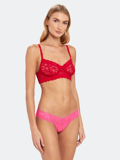Shop Hanky Panky Signature Lace Low Rise Wrap Thong In Pink