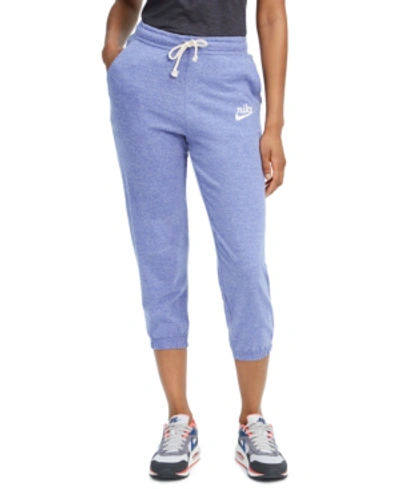 Nike Women's Gym Vintage Capri Sweatpants In Sapphire