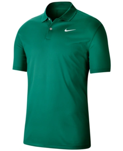Shop Nike Men's Victory Dri-fit Golf Polo In Neptune Green/white