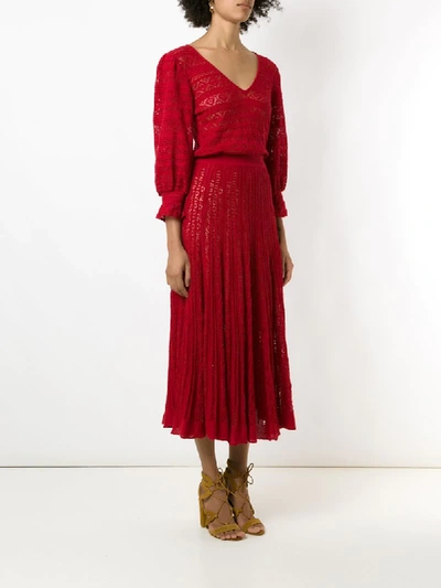 Shop Cecilia Prado Melody Midi Dress In Red