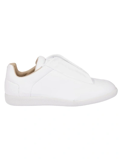Shop Maison Margiela Concealed Lace Sneakers In White