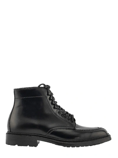 Shop Alden Shoe Company Cordovan Boots In Black Calfskin