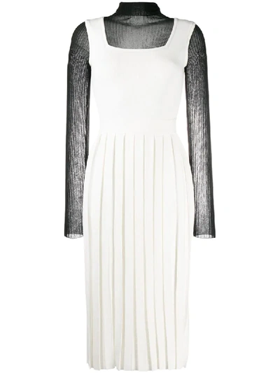 Shop Ports 1961 Combined Pleated Dress In White