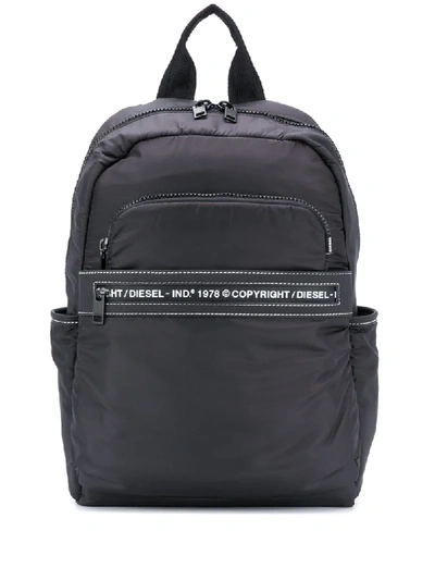 Shop Diesel Nucife Logo Backpack In Black