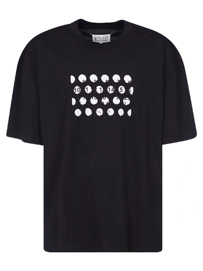 Shop Maison Margiela Signature Logo Print T-shirt In Black