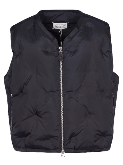 Shop Maison Margiela Zip Padded Vest In Black