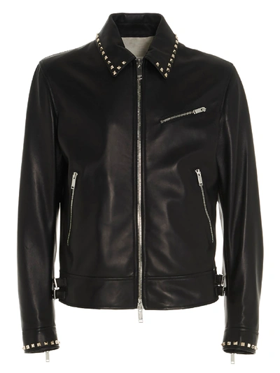 Shop Valentino Rockstud Jacket In Black