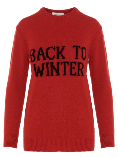 Shop Alberta Ferretti Back To Winter Sweater In Red