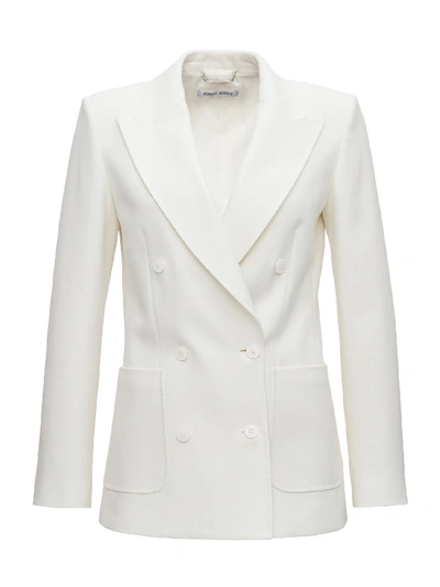 Shop Alberta Ferretti Double-breasted Jacket In White