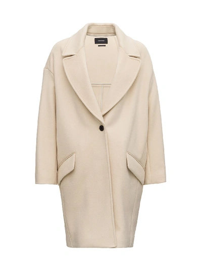 Shop Isabel Marant Oversize Coat In Beige